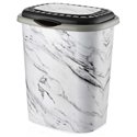 Корзина для белья OZER-D-0012-X128 с рисунком 41л белый мрамор
