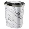 Корзина для белья OZER-D-0012-X128 с рисунком 41л белый мрамор