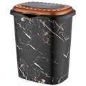 Корзина для білизни OZER-D-0012-X129 з малюнком 41л чорний мармур