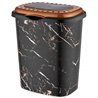 Корзина для білизни OZER-D-0012-X129 з малюнком 41л чорний мармур