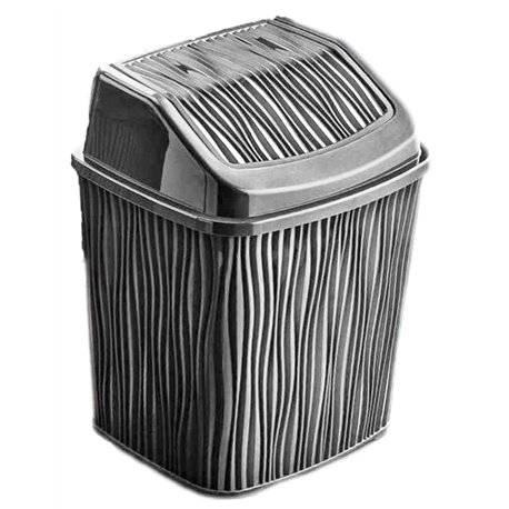 Ведро для мусора OZER-DL-006 WAVY 6,2л серый