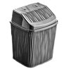 Відро для сміття OZER-DL-006 WAVY 6,2л сірий