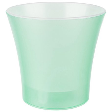 Вазон для орхідеї Кс 155 зі вставкою зелений прозорий