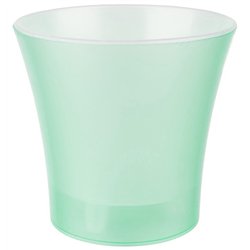 Вазон для орхидеи Кс 140 со вставкой зеленый прозрачный