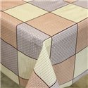 Клеенка 1,37*25м рулон ПВХ на нетканой основе 8519C плетенка кремовый + сиреневый