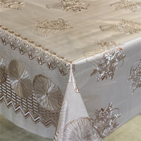 Клейонка 1,40*20м рулон золото-срібло 210C-S