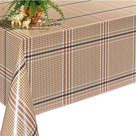 Клейонка 1,40*20м рулон Dekorama 135A бежевий клітина