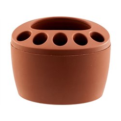Стакан для зубных щеток R-plastic коричневый