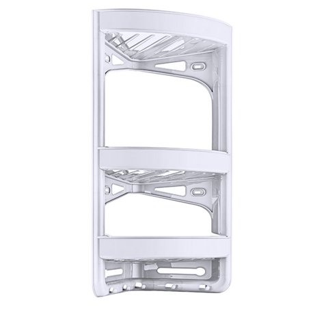 Полка OZER-B-009-7484 для ванної 3-яр кутова білий