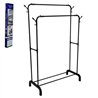 Вішалка стійка R88772BL пересувна подвійна органайзер для одягу 110х40х150см чорний