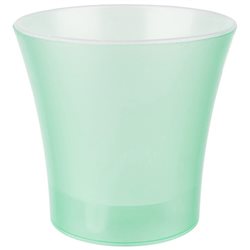 Вазон для орхидеи Кс 140 со вставкой зеленый прозрачный