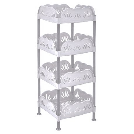 Етажерка квадратна 4-яр 5161 02 34х34х84см білий