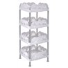 Этажерка квадратная 4-яр 5161 02 34х34х84см белый