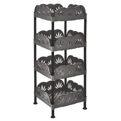 Етажерка квадратна 4-яр 5161 02 34х34х84см металік