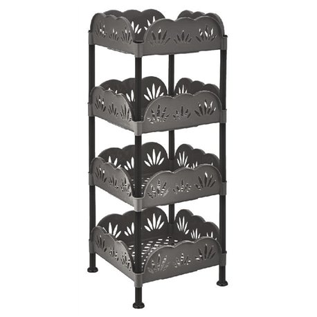 Етажерка квадратна 4-яр 5161 02 34х34х84см металік