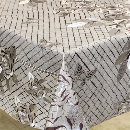 Клеенка 1,40*20м рулон золото-серебро 205G-S
