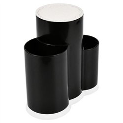 Подставка для ножей R22124-BL тройная черный 11х22см