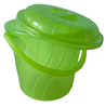 Ведро  6л Oleksplast 71235 прозрачное с крышкой