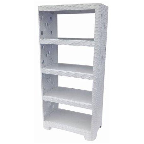 Етажерка ротанг 5 ярусів ПГ-8005 білий