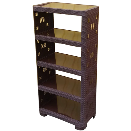 Этажерка ротанг 5 ярусов ПГ-8005 коричневый