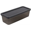 Контейнер прямокутний 2,2л ПБ-932 30х12х8см прозоро-чорний