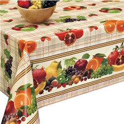 Клейонка 1,40*20м рулон Dekorama 162A фрукти кант гранат