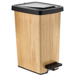 Відро з педаллю OZER-S-121-Х82 SLIM з малюнком 8,5л Дерево
