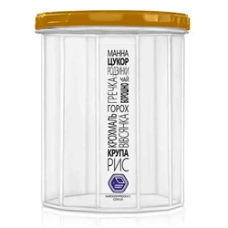 Банка для сипучих НП 0,65л №107g Gold кришка