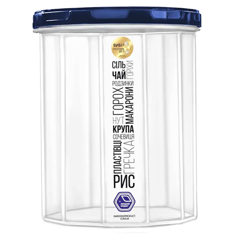 Банка для сипучих НП 1,5л №84і індиго кришка