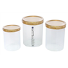 Банка для сыпучих НП набор 1+1,5+2л №99g Gold крышка