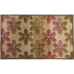 Килимок Таба 57х90 бежевий ламінат+квіти