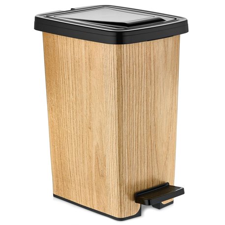 Відро з педаллю OZER-S-111-1х82 SLIM 15л Дерево