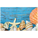 Коврик Таба 50х80 ракушки на голубом 