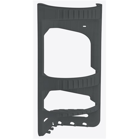 Полка 09166 для ванной 3-яр угловая антрацит