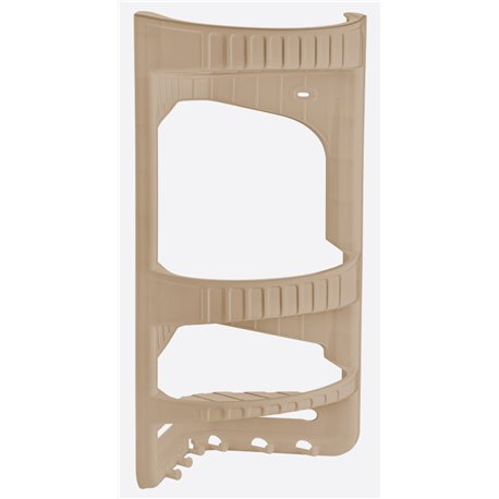 Полка 09166 для ванной 3-яр угловая бежевый