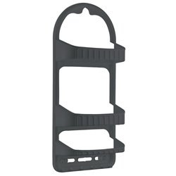 Полка 09165 для ванної 3-яр пряма антрацит