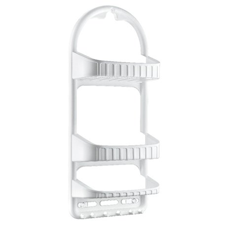 Полка 09165 для ванної 3-яр пряма біла