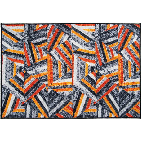 Коврик Таба 80х120 серо-оранжевый 