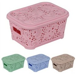 Кошик Ажур 1,8л з кришкою ПБ-666  20х15х9см