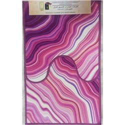 Коврик 2-й набор Клеопатра с рисунком 50х80+57х60 602995 фиолетово-розовые волны