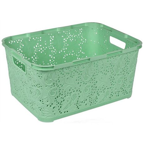 Корзина Ажур 18л без крышки ПБ-584 мятный