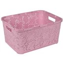 Корзина Ажур 18л без крышки ПБ-584 розовый