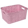 Корзина Ажур 18л без крышки ПБ-584 розовый