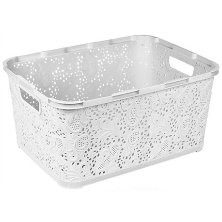 Корзина Ажур 18л без крышки ПБ-584 белый