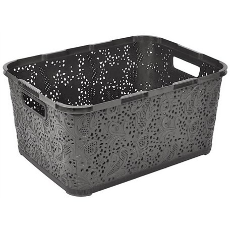 Корзина Ажур 18л без крышки ПБ-584 антрацит