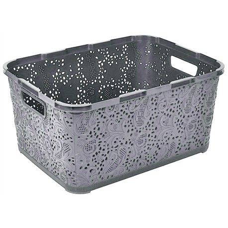 Кошик Ажур 18л без кришки ПБ-584 сірий