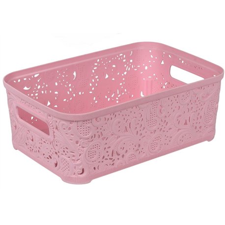 Кошик Ажур 4,7л без кришки ПБ-430 рожевий