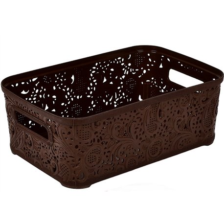Корзина Ажур  4,7л без крышки ПБ-430 коричневый