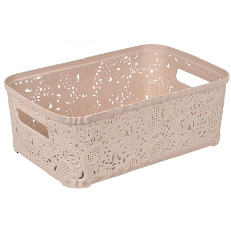 Корзина Ажур  4,7л без крышки ПБ-430 бежевый
