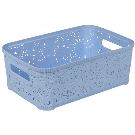 Корзина Ажур  4,7л без крышки ПБ-430 голубой